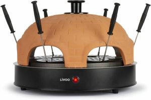 Livoo pizza party oventje 6 personen (DOC226) terracotta bruin