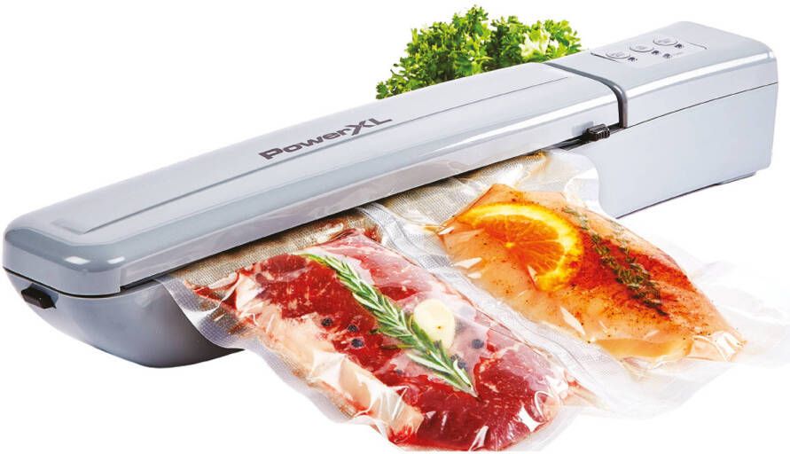 MediaShop PowerXL Duo NutriSealer de 6 in1 handheld vacuümapparaat Houdt uw voedingsmiddelen tot 5x langer vers 3 automatische programma s vacuüm verpakken & verzegelen Sluit originele verpakking