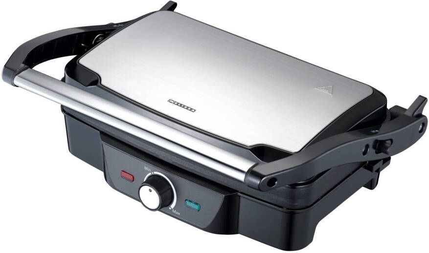 Melissa Krachtige panini maker met regelbare thermostaat. RVS-Zwart