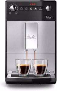 Melitta Volautomatisch koffiezetapparaat Purista F230-101 zilver zwart Favoriete koffie-functie compact & extra geruisloos
