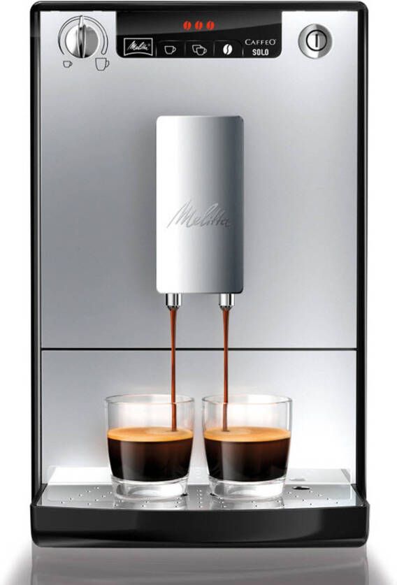 Melitta Volautomatisch koffiezetapparaat Solo E950-103 zilver zwart Perfect voor caffè crema & espresso slechts 20 cm breed