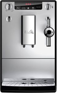 Melitta Volautomatisch koffiezetapparaat Solo & Perfect Milk E957-203 zilver zwart Coffee crème & espresso via one touch melkschuim & hete melk per draaiknop