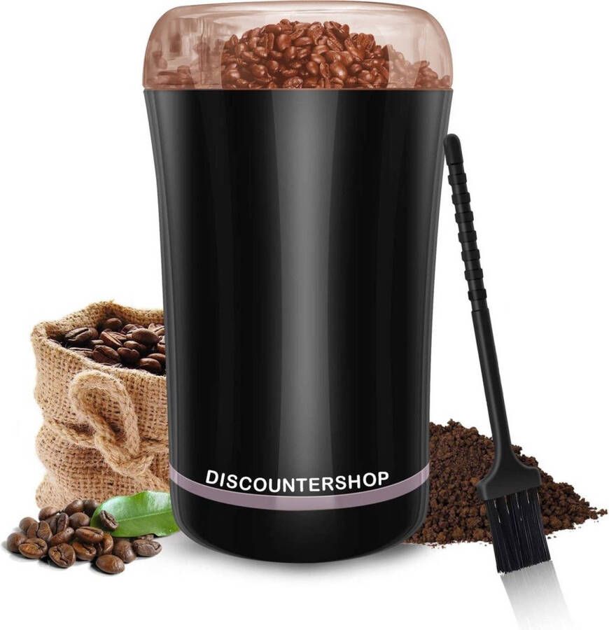 Discountershop Koffiemolen elektrisch Compacte koffiemolen Geschikt voor kruiden granen en koffiebonen Elektrische koffiemolen