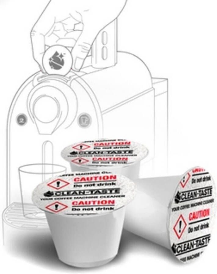 Merkloos Solute Clean Taste Capsule Reiniger Voor Nespresso 8 Stuks Biologisch Afbreekbaar