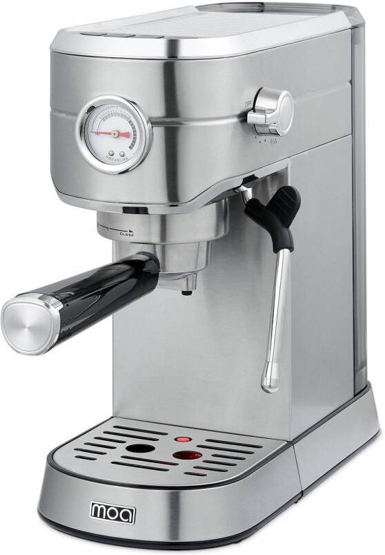 MOA Pistonmachine Espresso & Lungo Koffiecups Gemalen koffie Koffiepads Zilver PM01S - Foto 1