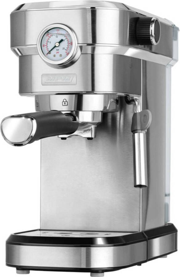 MPM Espressomachine Koffiezetapparaat Melkopschuimer Gemalen Koffiebonen 20 BAR RVS - Foto 1