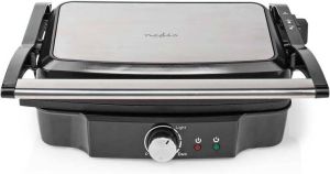 Nedis Contact Grill 1500 W 27.8 x 17 cm Regelbare temperatuur Kunststof Roestvrij Staal