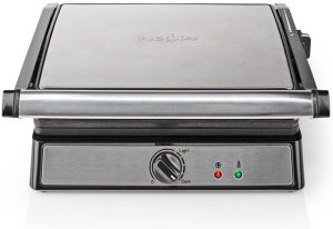 Nedis Contact Grill 2000 W 29 x 23 cm Regelbare temperatuur Kunststof Roestvrij Staal