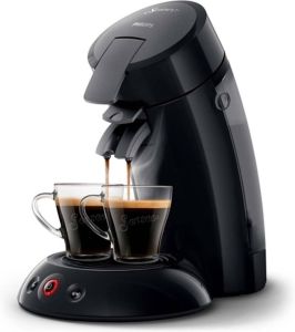 Philips Senseo Original HD6553 65 Koffiepadmachine met melkopschuimer en voucher koffiepads Zwart