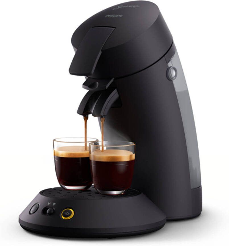 Philips Senseo Original Plus Koffiepadmachine CSA210 60 Keuze uit 1 of 2 Kopjes Instelbare Intensiteit Automatische Uitschakeling Zwart