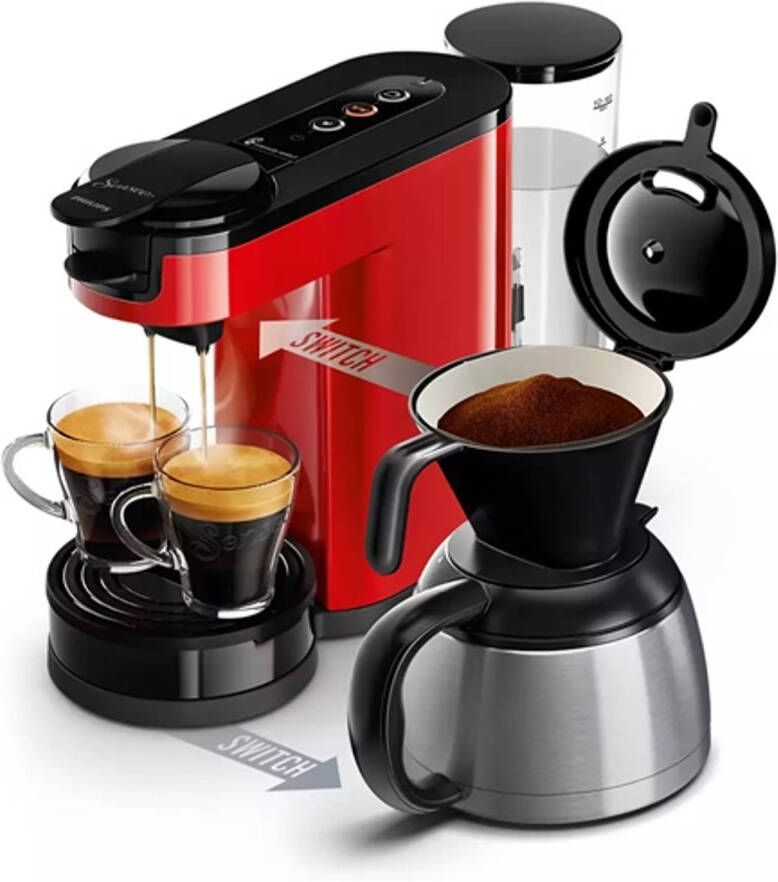Senseo Koffiepadautomaat Switch HD6592 84 1 l inclusief koffiepadbox ter waarde van € 9 90 vap
