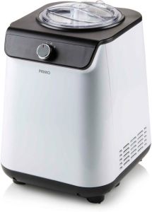 PRIMO PR401IM IJsmachine Roomijsmachine Met Compressor Zelf Vriezend 1 2L Wit Zwart