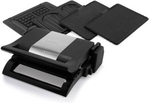 Princess 112536 Multi Grill 4-in-1- Contactgrill Tosti apparaat Wafelijzer Verwisselbare platen Instelbare thermostaat groot bakoppervlak