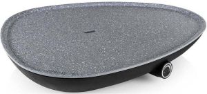 Princess 103250 Triangel Bakplaat Grillplaat 50x42 cm 2000 Watt Regelbare thermostaat 2 meter snoer – Terrazzo look Triangle gourmetplaat