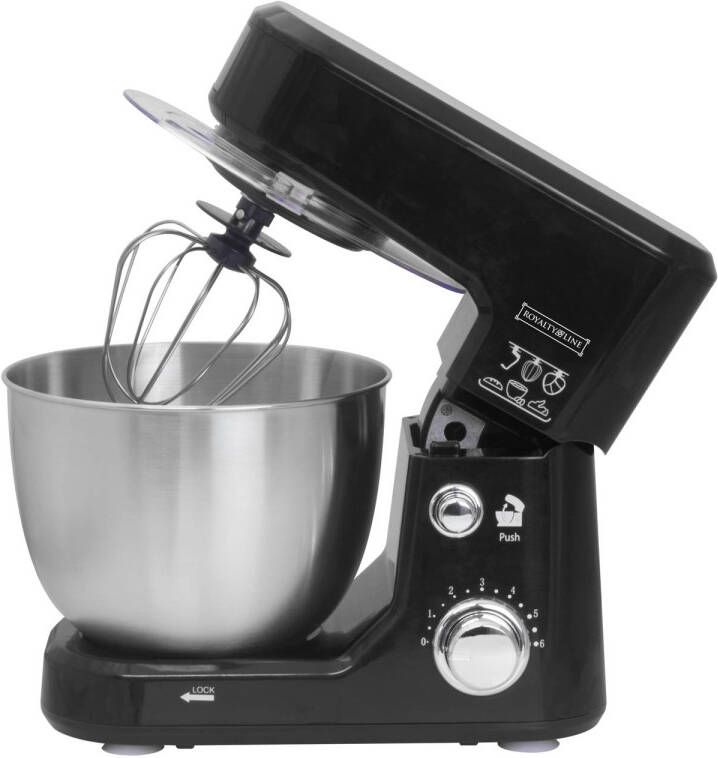 Royalty line PKM700 Keukenmachine Keukenmixer 4 Liter 1000W Keukenrobot Foodprocessor Met Accessoires Zwart