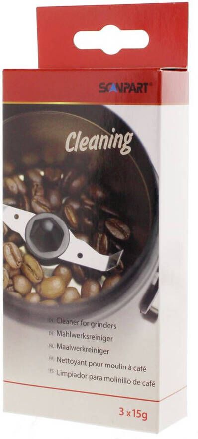 Scanpart koffiemolen reiniger Reinigingsbonen speciaal geschikt voor maalwerk Brouwunit Zetgroep Koffiezetgroep 3 zakjes Universeel - Foto 1