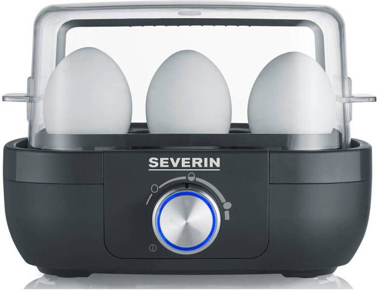 Severin EK 3166 eierkoker voor 6 eieren mat zwart