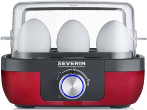 Severin Ek 3168 Eierkoker Voor 6 Eieren Pocheerfunctie Rood