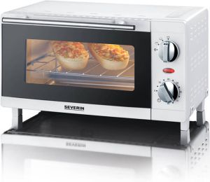 Severin Mini-oven TO 2054 4-voudige schakelaar korte opwarmtijd bijzonder compact incl. timer