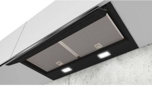 Siemens Decoratieve wandkap met glazen afwerking LI67BAM60 B59 7cm D29 8cm H60cm Zwart