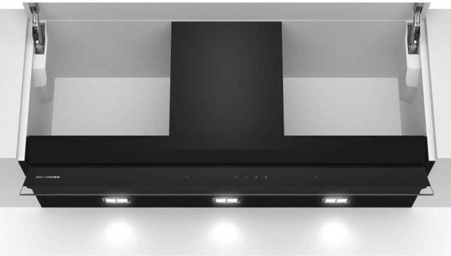 Siemens Wanddecoratie kap met glasafwerking LJ97BAM60 L87.7cm D29.8cm 34cm Zwart