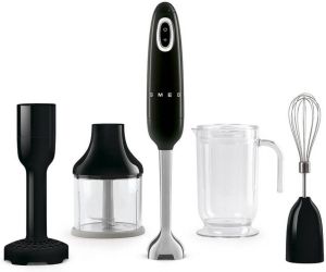 Smeg Handblender HBF22BLEU Jaren 50 Zwart Staal 700 W