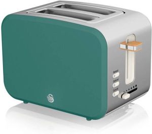 Merkloos Swan Nordic Retro Broodrooster 2 Sleuven Groen