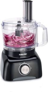 Swiss Pro+ 13-delige Keukenmachine 1.2L Zwart 1.2 Liter