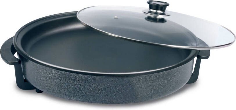 Techwood elektrische hapjespan tp3034 pizza pan multifunctionele cooker ø 30 cm