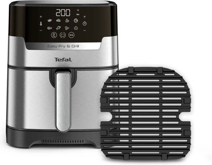 Tefal Friteuse EY505D Easy Fry & Grill Deluxe Hete lucht friteuse & grill digitaal display 4 2 liter 8 programma's