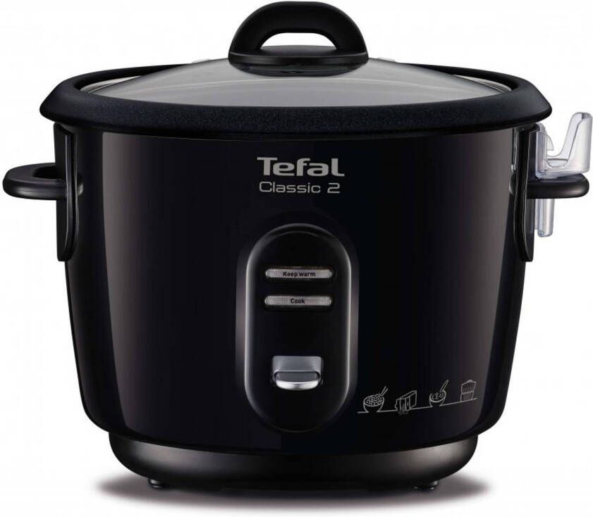 Tefal Classic Zwart RK1028 Rijstkoker Warmhoudfunctie Anti-aanbaklaag 1 liter Zwart
