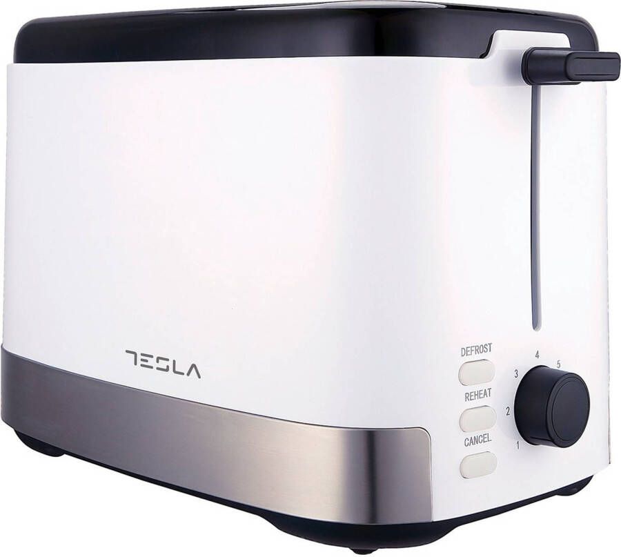 Tesla TS300BWX Broodrooster 800W Ontdooien & Roosteren Toaster Wit - Foto 1