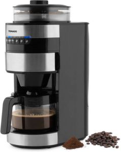 Tomado Tgb0801s Grind & Brew Koffiezetapparaat Filterkoffie Koffiebonen 0.75 L Inhoud Rvs zwart