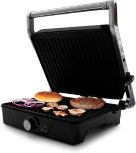 Tomado TGC4001S Grote contactgrill Instelbare temperatuur 2000 Watt Zwart RVS