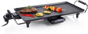 Tristar Bakplaat BP-2965 – Gourmet bakplaat voor op tafel Grillplaat elektrisch 46 cm Voor 4 tot 6 personen Met regelbare thermostaat Antiaanbaklaag Zwart