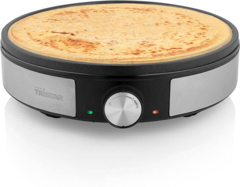 Tristar Crêpemaker BP-2638 Pannenkoekenmaker 30 centimeter Regelbare Thermostaat Inclusief accessoires RVS