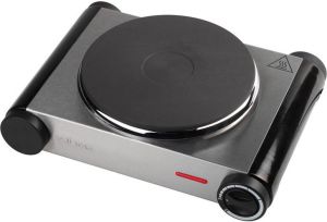 Tristar Elektrische Kookplaat KP-6191 – 1 kookzone Geschikt voor kleine en grote pannen 1500 Watt – Voor elektrisch koken RVS
