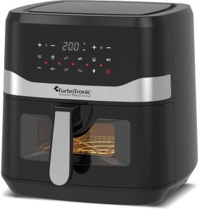 TurboTronic AF7W Airfryer XL Heteluchtfriteuse met Raam 7 5 Liter Zwart
