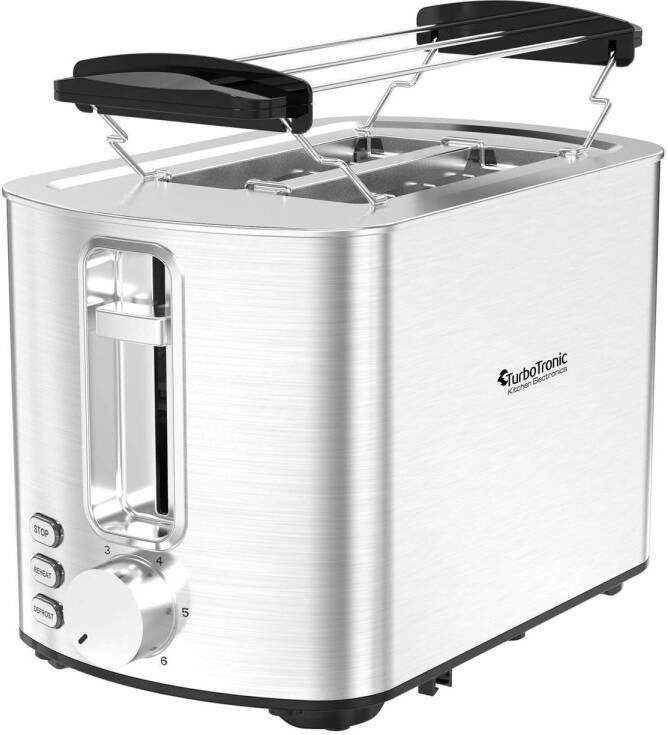 TurboTronic BF12 Broodrooster Toaster 2 Boterhammen RVS
