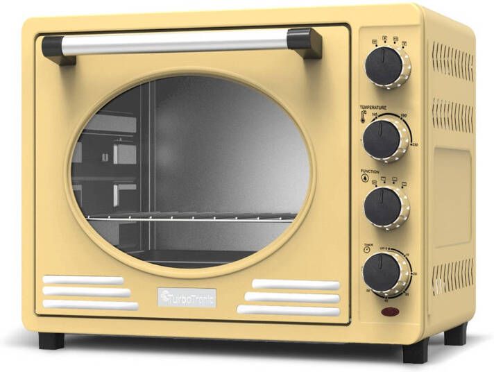 TurboTronic EV35 Retro RVS Elektrische Oven 35 Liter Creme