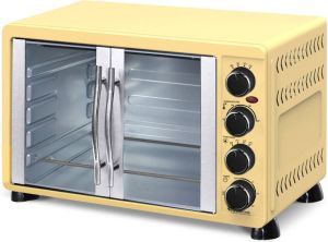 TurboTronic FEO55 Vrijstaande Oven – met Franse Deuren – 55L – Crème