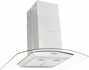VidaXL Eilandafzuigkap 756 m³ u LED 90 cm roestvrij staal