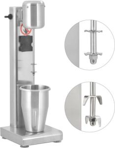 VidaXL Milkshake mixer 1 L roestvrij staal
