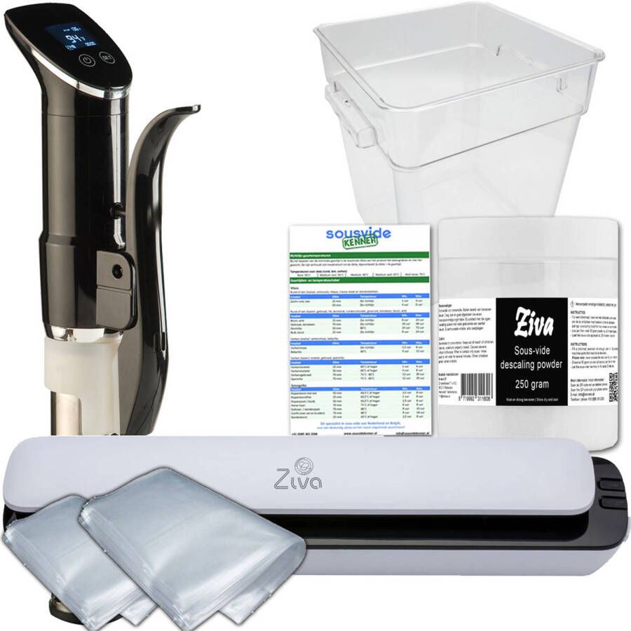 Ziva Wartmann 1507 (1300W) sous-vide voordeelbundel met vacuümmachine SlimTouch en 12 liter water reservoir - Foto 1