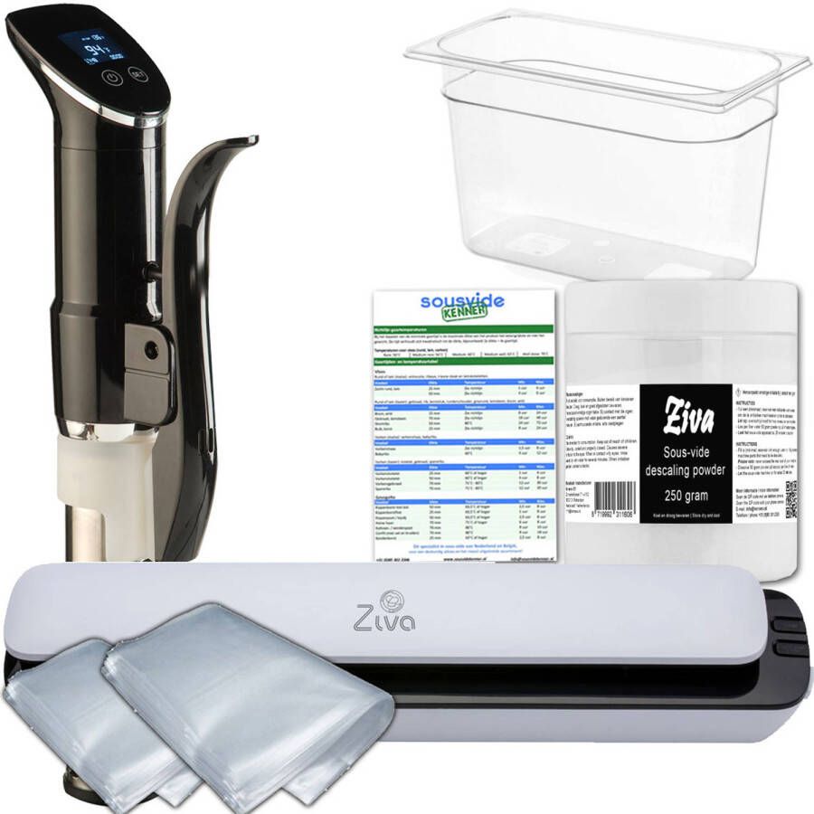 Wartmann 1507 (1300W) sous-vide voordeelbundel met vacuümmachine Ziva SlimTouch en 7 liter water reservoir - Foto 1