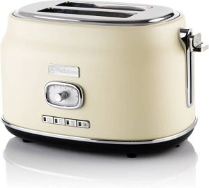 Westinghouse Retro Broodrooster 2 Slice Toaster Wit Met Warmhoudrek