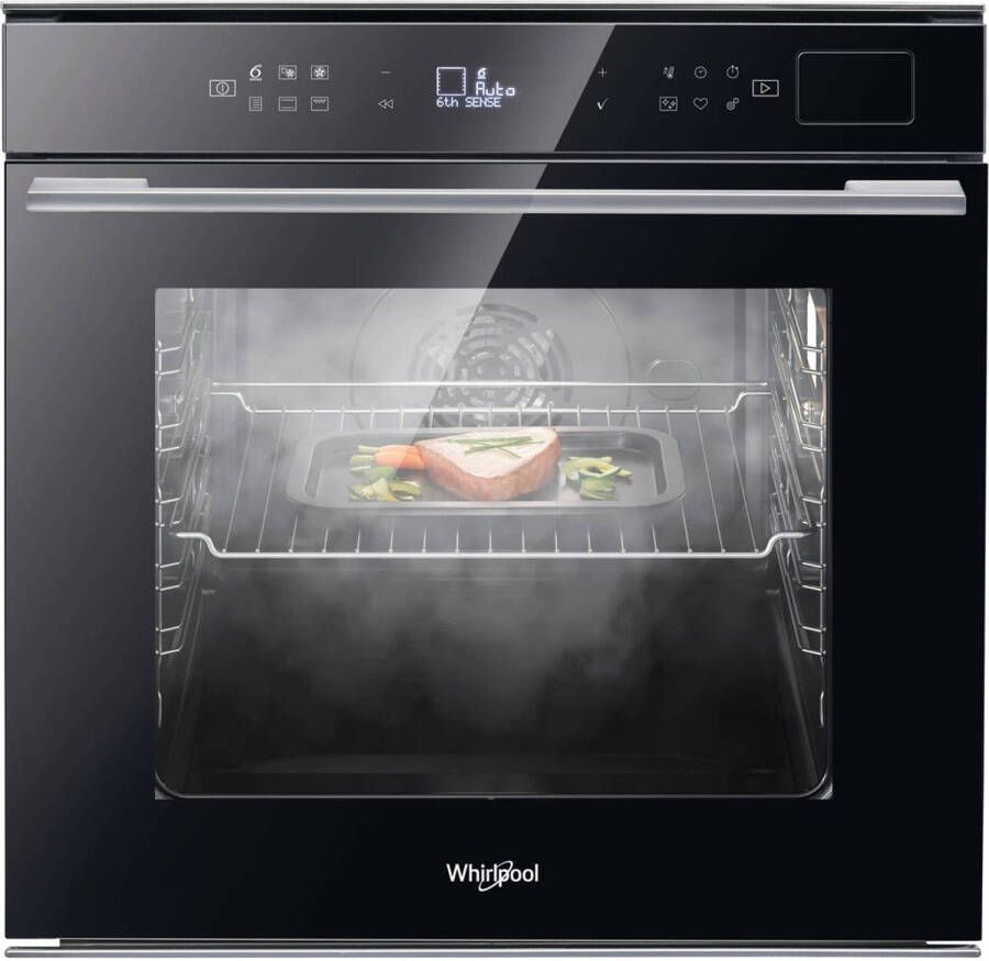Whirlpool W7 OS4 4S1 P BL elektrische oven inbouw zwart zelfreinigend