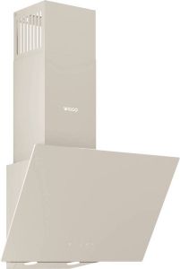 Wiggo WE-E513G(C) Schuine Afzuigkap 50 cm Creme Glas LED verlichting Touch Control