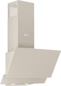 Wiggo WE-E523G(C) Schuine Afzuigkap 50 cm Creme Dubbel Glas LED verlichting Touch Control
