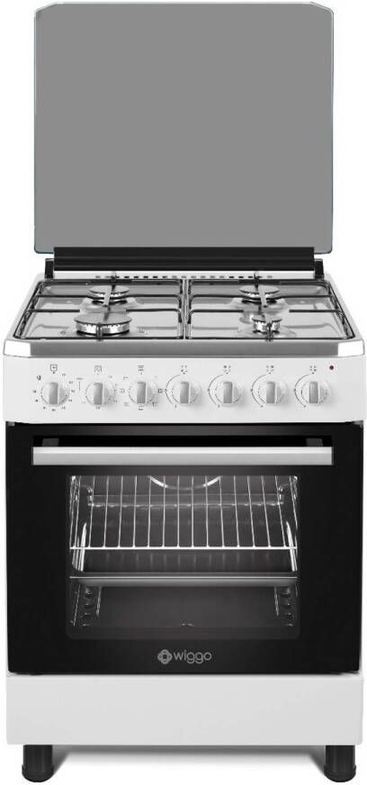 Wiggo WO-E605R(WX) Serie 5 60 cm Gasfornuis Wit Rvs